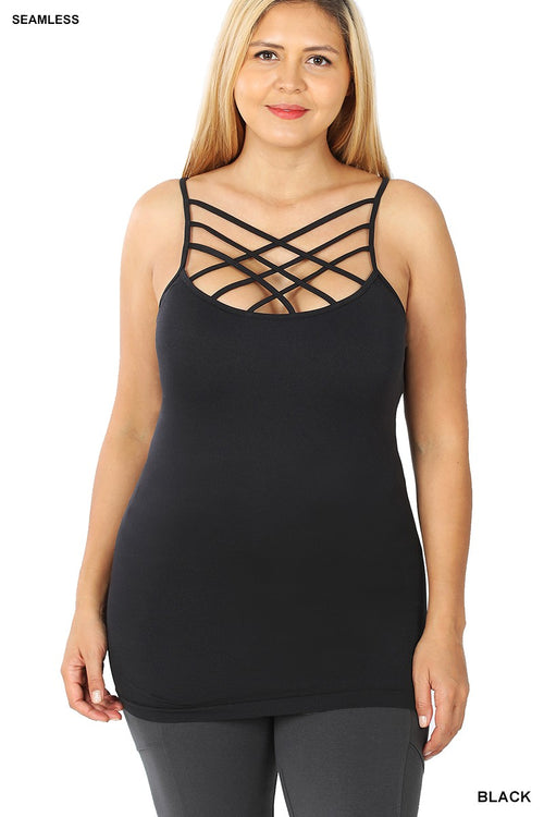 Seamless Triple Criss Cross Front Cami